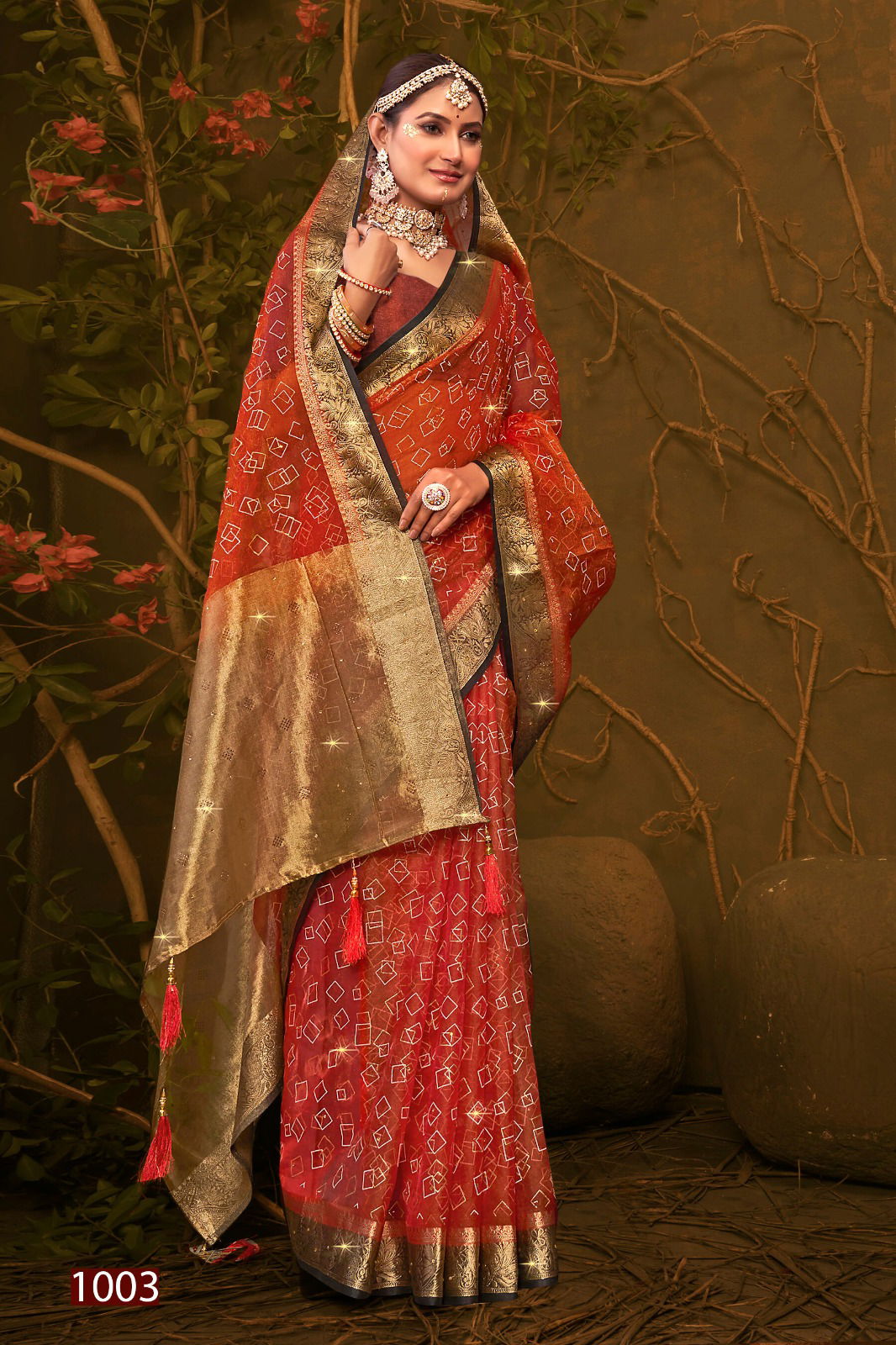 Imperial Gold Vol 1 By Saroj Khadi Organza Designer Sarees Wholesale Online
